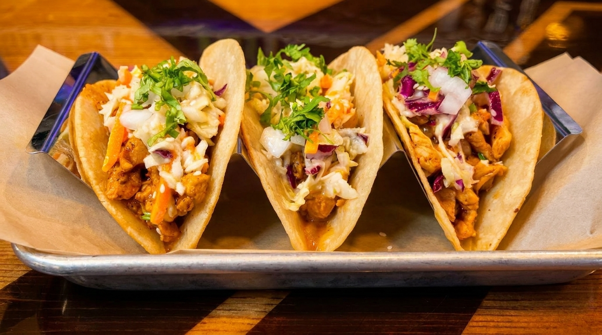 Asian-infused tacos, rolls, and more
